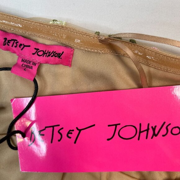 NWT Betsey Johnson Daisy Me Rollin Floral Mini Dress Strapless Pastel Flowers LG - Picture 6 of 12